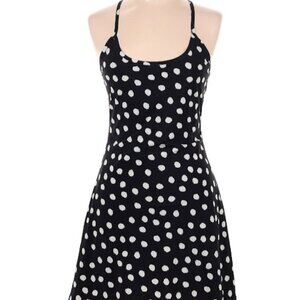 Outdoor Voices Black and White Polka Dot Mini Dress